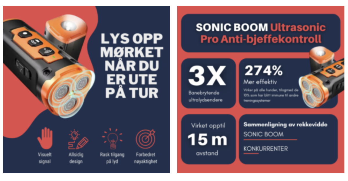 SONIC BOOM Ultrasonic Pro 2023 Anti-bjeffing ABQP sammenligning med konkurrenter